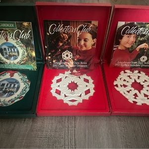 Longaberger Collectors Club "Snow Days. And Hometown Christmas Holiday Ornament
